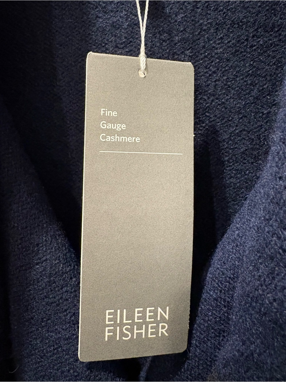 NWT Eileen Fisher Navy / Black Cashmere Fine-Gauge Sweater - Picture 2 of 8